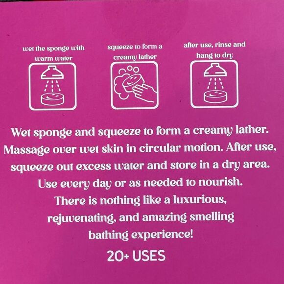 NIB Simply Southern Candy Apple Green Spongy Babe Body Cleanser Soap In Sponge - Picture 7 of 9